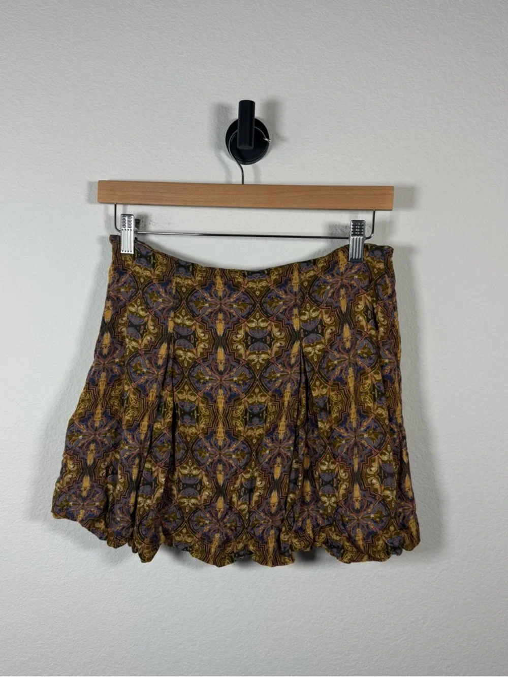 Free People Women’s Lovers Lane Lined Pleated Mini Skirt Night Combo Sz 6